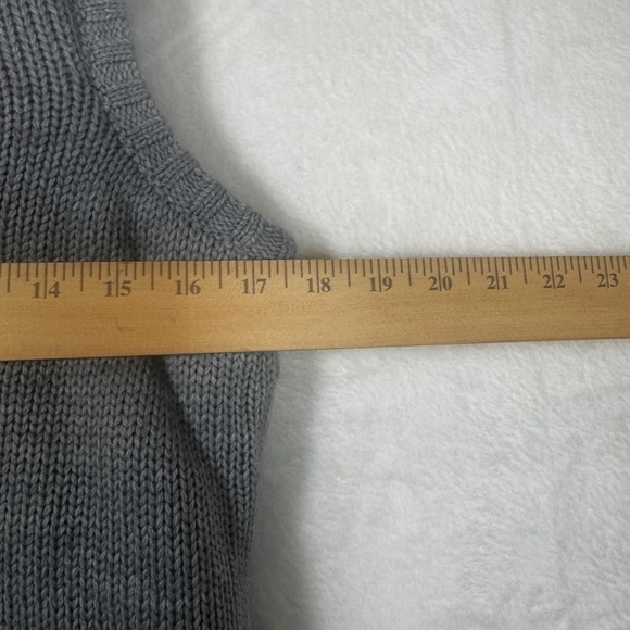 US Polo Assn. Sweater Vest Womens Size Medium Gray Knit Hooded Cowgirl - Picture 6 of 8